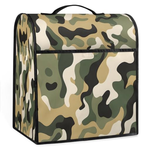 Coffee Maker Cover Camouflage Pattern Kitchen Appliance Covers Small Appliance Covers Blender Cover Juicer Cover Dust Covers for Kitchen Appliances with Top Handle and Pockets,Washable,C499