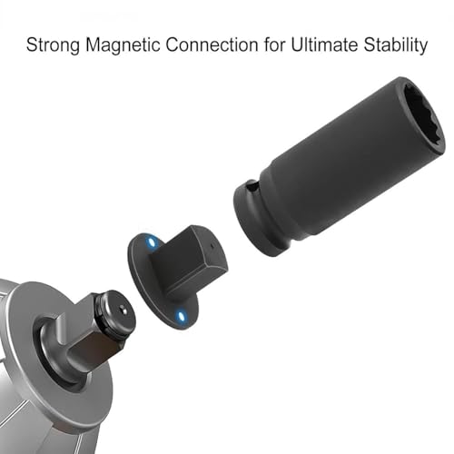 Adaptateur de Douille Magnétique à Profil Bas avec Rétention Sécurisée 4Pcs - 5