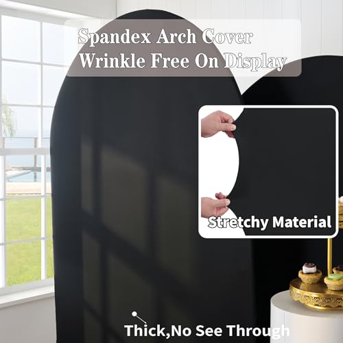 Set 2 Fundas Laqueadas para Arco de Fondo Negro 7.2ft y 6ft miniatura 2