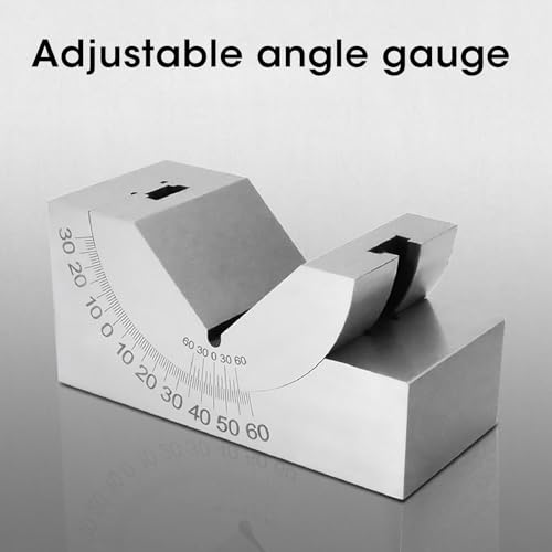 Lybunair Micro Adjustable Angle Gauge, High Accuracy V Block Alloy Steel Angle Gauge for Milling Machines
