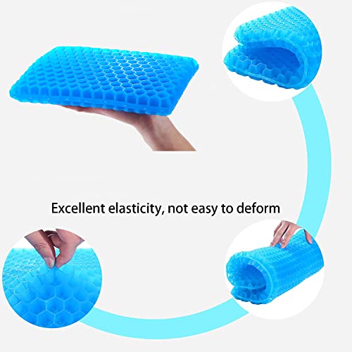 Lyuanec Gel Seat Cushion Mini For Kids Children, Double Thicken Layer, Relief Tailbone Pressure, Breathable Honeycomb Design Gel Cushion (Blue) #TOP1