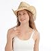 ZWZPOP Cowboy Hat,Cowgirl Hat,Cowboy Hats for Women/Mens Yellow (Straw, Beige+White)