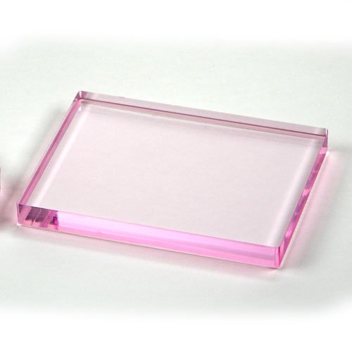 Pink Acrylic Stamping Block 3” X 4”