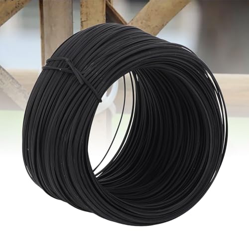 Alambre de amarre reforzado, alambre flexible galvanizado recubierto de PVC para amarre interior y exterior hierro galvanizado negro 0.45 100m 1 rollo miniatura 6
