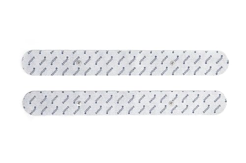 2 electrodos largos axion de 33x4 cm | Parches de recambio compatibles con Beurer y otros electroestimuladores TENS | Reutilizables y autoadhesivos para la espalda