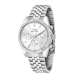 Fonctions : Montre analogique avec mouvement à quartz et fonction chronographe. La montre a une étanchéité jusqu'à 10 ATM