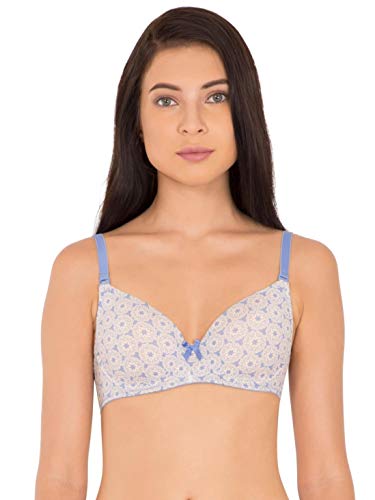 Image of Jockey 1245 Women's Under-Wired Padded Super Combed Cotton Elastane Stretch Multiway Styling T-Shirt Bra with Detachable Straps (Colors & Prints May Vary)