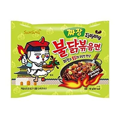 Samyang Korean Ramen Noodles Korean Black Bean Sauce Flavor, 5 X 140 grams, Vegetarian