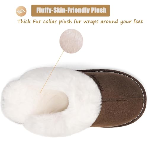 Pantofole da Donna Ciabatte Invernali da Interno Soffici con Dolce Peluche Pantofola Scarpe Antiscivolo Regalo Natalizio per Uomo