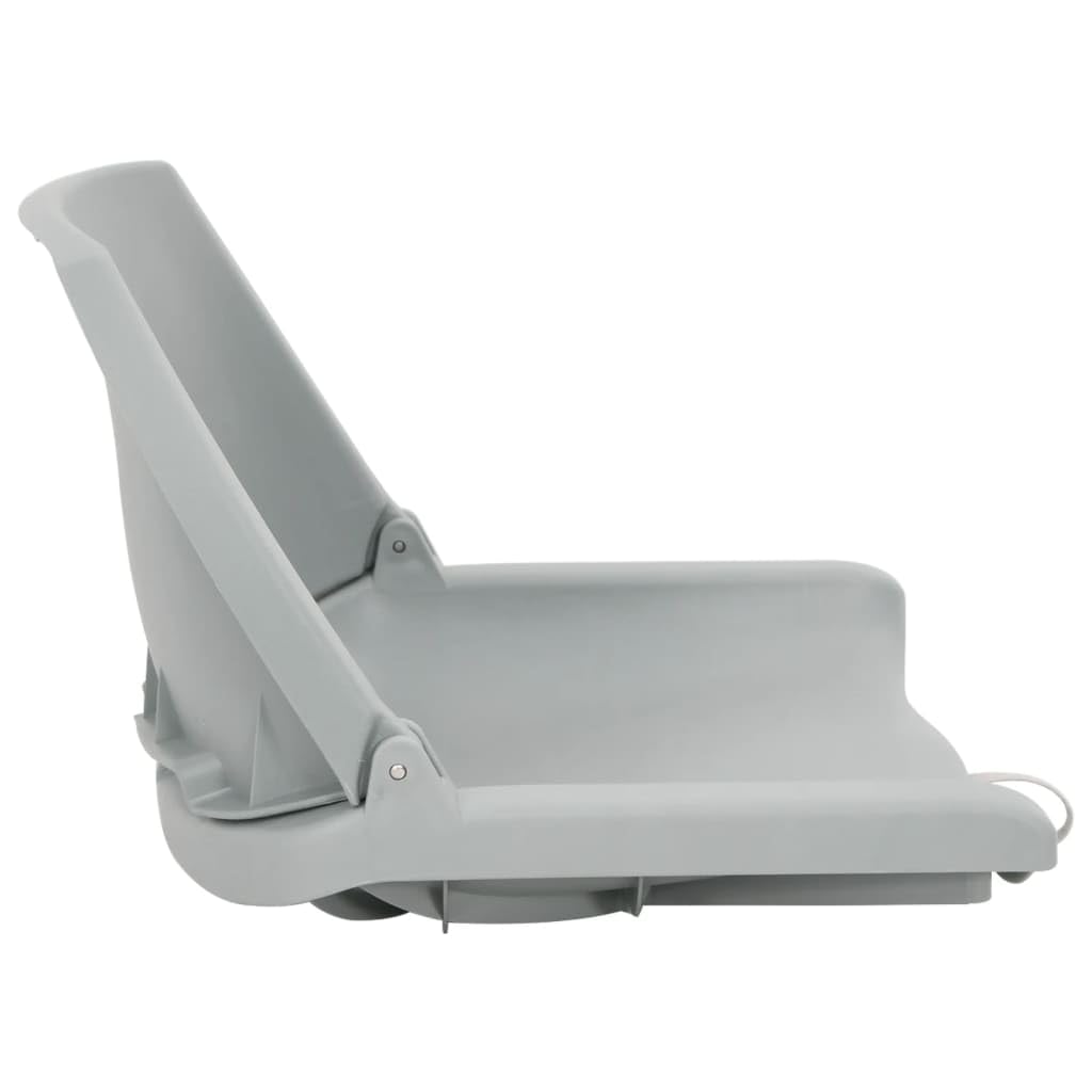 2 tlg Bootssitz Set klappbar grau aus Kunststoff mit 360 Grad Drehgelenk, wasserfest, 100 kg Belastbarkeit, für Segelboot Zubehör, Yacht, Cockpit, Deck und Aufbewahrung