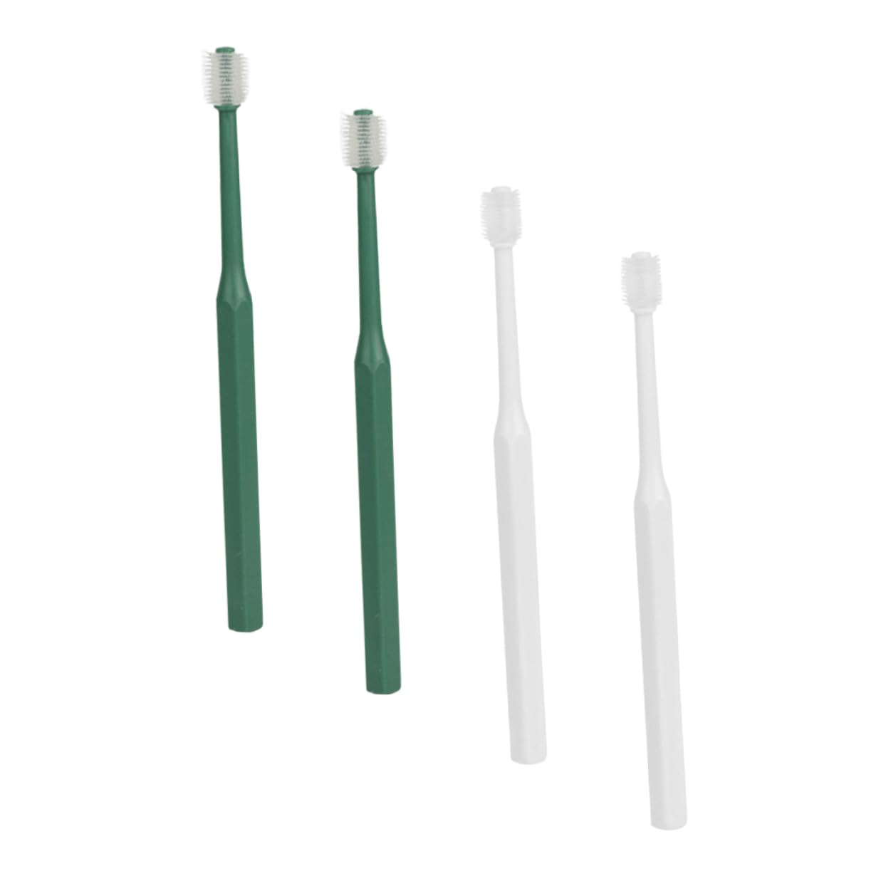 FRCOLOR 12pièces Kit De Brosses à Dents Pour Animaux Brosse à Dents Douce Pour Chiens Et Chats Nettoyage Oral Ergonomique Et Pratique Degrés Couleur Verte Et Blanche