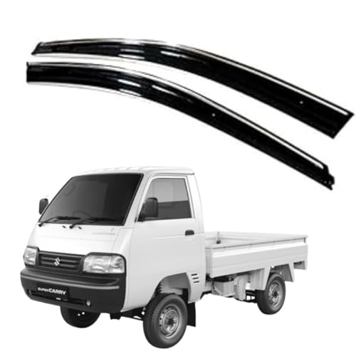Image of CAR SAAZ Chrome Line Door Visor for Super Carry (2020-Present)(Set of 2Pcs) | Rain Guard | Wind Deflector