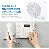 1 Pcs 5-Meter BT to RJ11Cable, Telephone Cable PhoneCable for Landline ADSL Modem Cable, BT Telephone to RJ11Cable for Landline, Router, ADSL Broadband, Fax, Sky Box, Virgin Media (White 6P2C) - Image 5