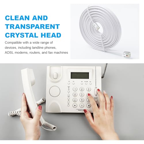 1 Pcs 5-Meter BT to RJ11Cable, Telephone Cable PhoneCable for Landline ADSL Modem Cable, BT Telephone to RJ11Cable for Landline, Router, ADSL Broadband, Fax, Sky Box, Virgin Media (White 6P2C) - Image 4