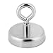 Neodymium Fishing Magnet 260 LBS Super Strong Pulling Force with Eyebolt for Retrieving in River and Magnetic Fishing, 2.36" Diameter and 0.6" Thickness