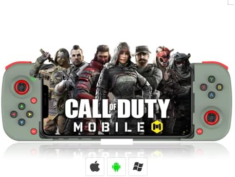 arVin Wireless Gaming Controller for iPhone Android PC Gamepad Joystick for iOS iPhone 14/13/12/11/X, iPad, MacBook, Samsung Galaxy S22/S21/S20, TCL, Tablet, Call of Duty Mobile, with Back Button