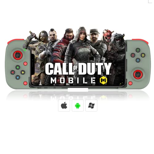 arVin Mobile Gaming Controller for iPhone iOS Android PC, Wireless Gamepad Joystick for iPhone 14 13 12 11, iPad, MacBook, Samsung Galaxy S22 S21 S20, TCL, Tablet, Call of Duty, Apex, with Back Button