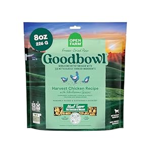 Open Farm Goodbowl Dog Food Topper, Freeze Dried Raw, Harvest Chicken & Wholesome Non-GMO Grains Recipe, 8oz Bag Open Farm Goodbowl Dog Food Topper Freeze Dried Raw Harvest Chicken Wholesome Non GMO Grains Recipe 8oz Bag