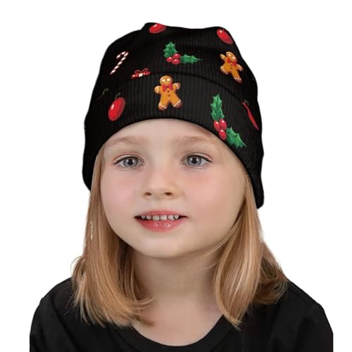 Babrukda Winter Kids Beanie for Cold Weather Skull Hat for Girls Boys Christmas Tree Child Beanies Knitted Skull Cap4