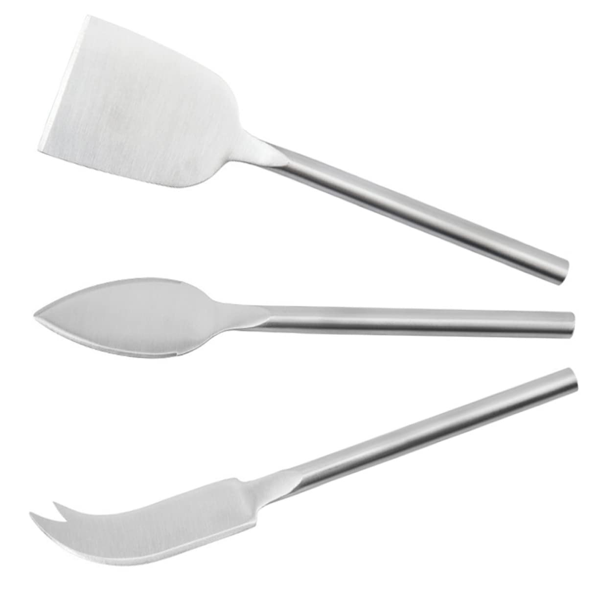COLLBATH 3-piece Stainless Steel Cheese Knife Set Spreader Fork Spatula for Cheese Butter Charcuterie Boards
