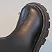 White Chunky Riding Boots for Girls:Fashion Wide Calf Slip on Round Toe Soft Combat Booties 2025 Fall Cowgirl Shoes Footwear（Size13.5,Black