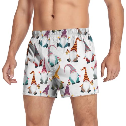 Image of Men's Boxer Shorts Cotton Loose Underwear with Button Fly