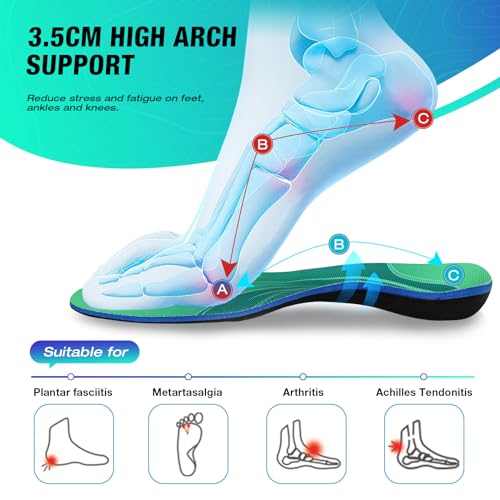 Plantillas ortopédicas soporte arco alto para fasciitis plantar miniatura 4