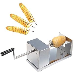 Futchoy Roestvrijstalen aardappelsnijder, spiraalsnijder, groentesnijder, handboek, groenten, Twister, spiraalsnijder…