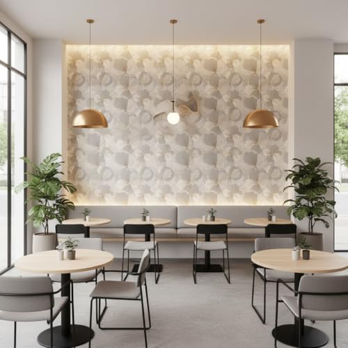 Image of Grey Floral Wallpaper for Walls | Peel and Stick Self Adhesive Wall Sticker | Waterproof PVC Vinyl Decorative Wall Decor for Home, Living Room, Bedroom & Office (45x300 cm)