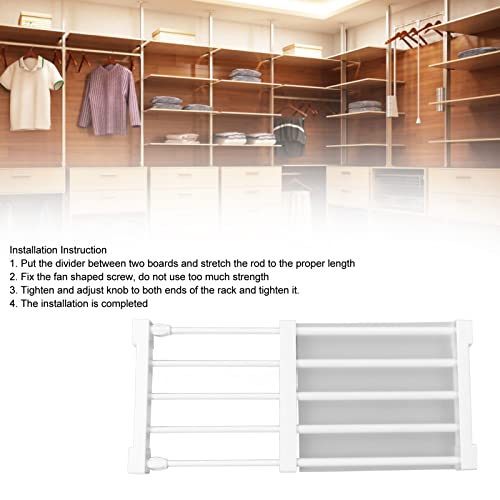 Étagère extensible sans clous pour placard et dressing