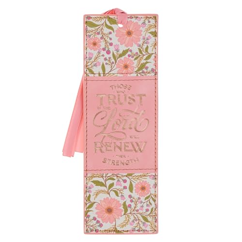 Image of Christian Art Gifts Faux Leather Scripture Bookmark: Trust in the Lord