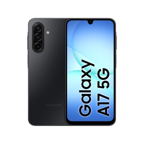 Samsung Galaxy A17 5G, AI Smartphone, Slim 7.5mm Frame, Large Screen, 50MP Camera, 128GB Storage, 4GB Memory, 5000 mAh Battery, Black, 3 Year Extended Warranty (UK Version)