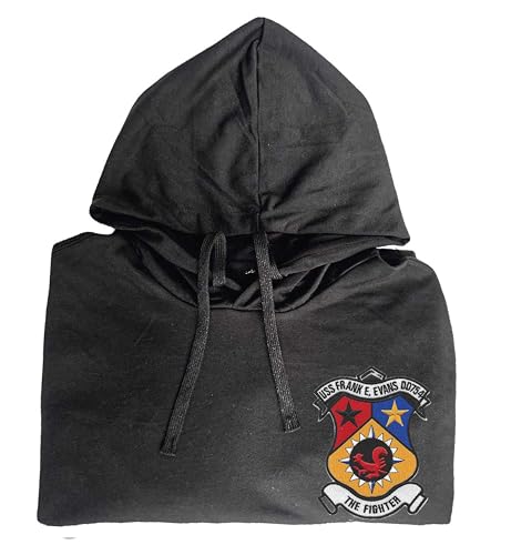 Uss frank e evens dd 754 version a embroidered shirt Black