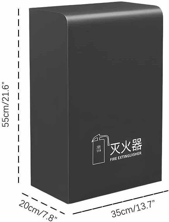 Steel Fire Extinguisher Box - Floor-Standing Metal Cabinet with Bracket for Lobby, Hallway & Waiting Room - Durable Gray Fire Safety Storage Solution