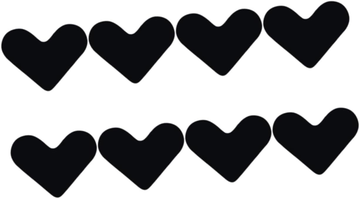 Heart Shaped Rug Nonslip Stickers 8pcs PU Double Sided Tape