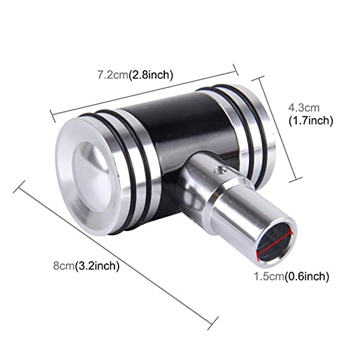 AutoMoto-Stain-Less-Steel-Hammer-Type-Gear-Knob-Shifter-Manual-or-Automatic-Shift-Knob-Aluminum-Alloy-Car-Shifting-Head-T-Shape-Lever-Stick-Handle-Compatible-for-All-Type-of-Cars-Black-Colour