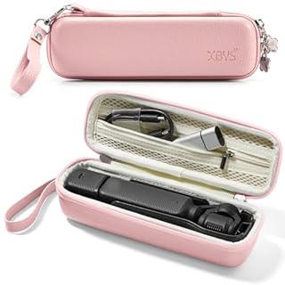 Linpr Étui de Transport pour DJI Osmo Pocket 3, Case de Protection Rigide pour Caméra, Sac de Rangement de Voyage pour Pocket 3 et Accessoires, Sac pour Appareil Photo avec Fermeture éclair (Rose)