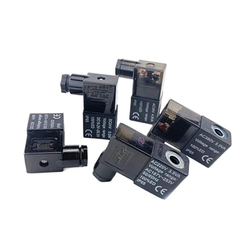 Bobine solénoïde AC220V noire pour électrovanne pneumatique 4V210-08 - 4