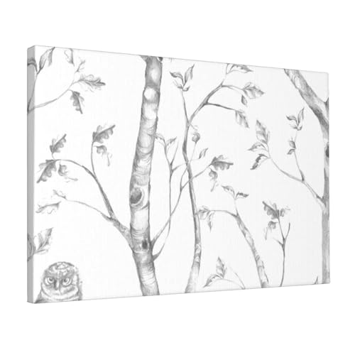 Toile murale moderne pour habiller un mur vide avec du bois gris