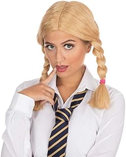Bristol Novelty BW109 Schoolgirl Wig, Blonde, One Size