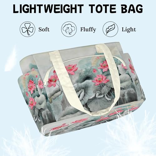 Sac fourre-tout nénuphar chinois chic et grand sac à main matelassé - 6