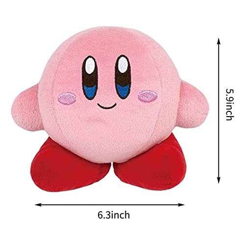 Howgari KIBI-4 2Pcs Cute Kirby Plush Toy,5.9 Inch Kirbуs Adventure All Stars Stuffed Animal Plush Doll,Deluxe Plush Figure Gifts thumb #2