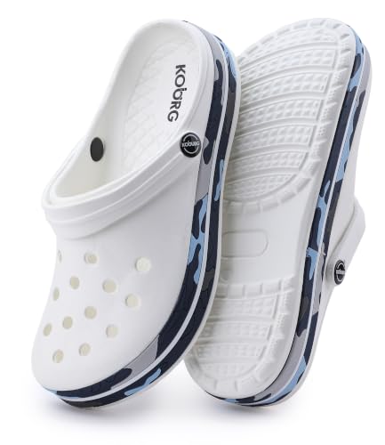 Image of KOBURG Lite Men's Super Stylish Clogs | Casual Walking Clogs | Sandals with Adjustable Back Strap for Men | Comfortable & Light Weight | Stylish & Anti-Skid | Waterproof | Gents /Boys KF-414