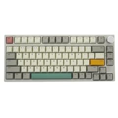GK GAMAKAY TK75 SE 75% Mechanical Keyboard with Knob Control, Hot Swap RGB Bluetooth 5.0/2.4GHz Wireless/Wired PBT Cherry Profile Keycaps Gaming Keyboard (Retro, Bluetooth, gateron_Yellow)