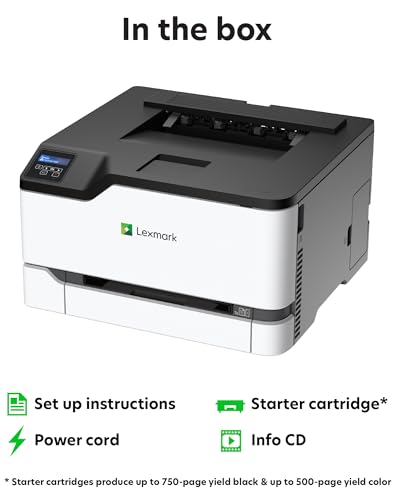 Image of Lexmark CS331dw Color Laser Printer with Ethernet, Mobile-Friendly, Wireless Office Printer with Automatic Two-Sided Printing (3-Series)(40N9020)