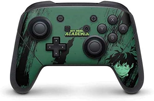 Skinit Calcomanía para juegos compatible con el controlador Nintendo Switch Pro, diseño oficial de Funimation Deku