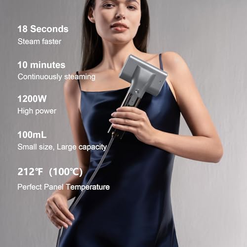 Image of G10 Steamer for Clothes, Portable Travel Irons,Handheld Garment Steamer | 15S Fast Heat Up,Big Iron Panel steam iron 2-in-1 Travel Size 0.9 lbs, 100ml Tank for Travel & Home