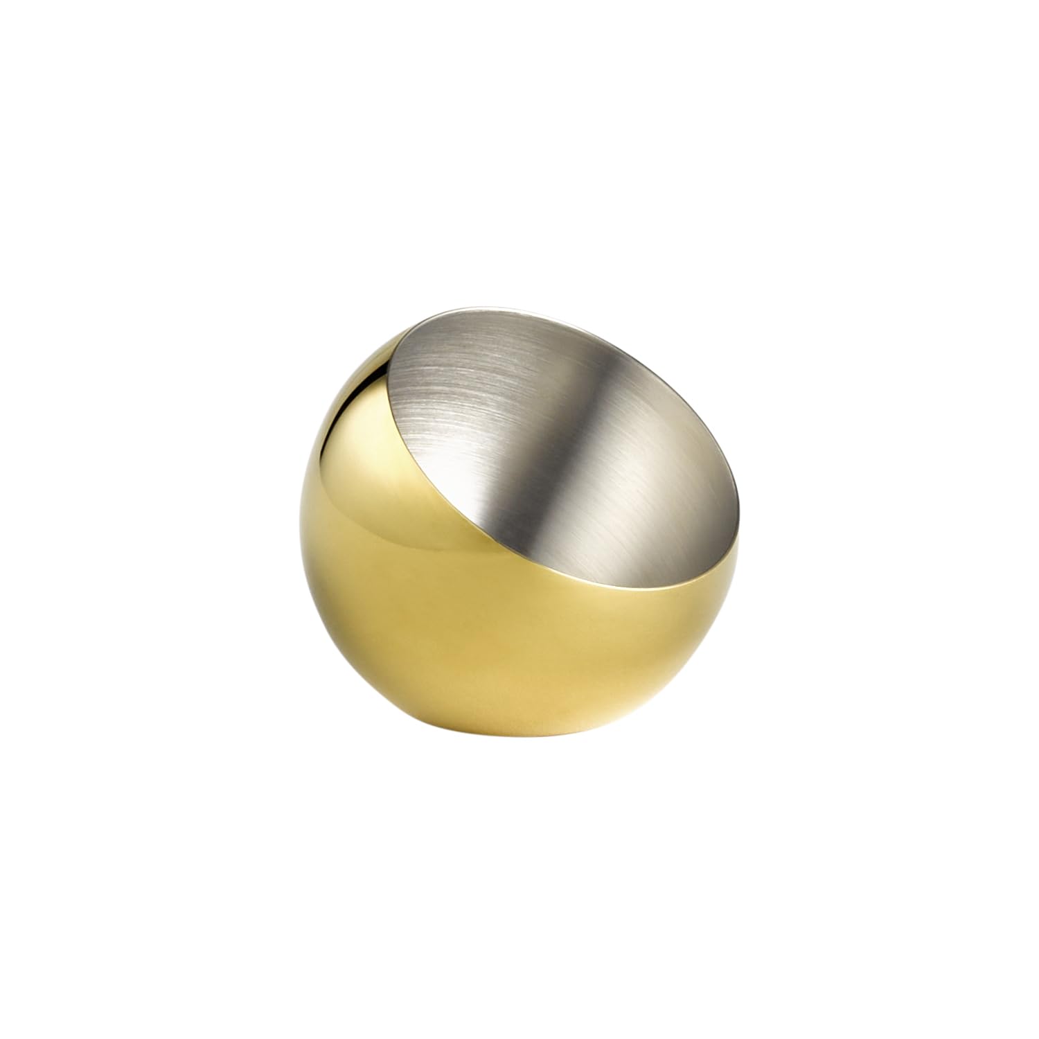 APS Sphere 40770 Bowl Set of 3 Diameter 8 cm Height 7 cm 0.1 Litre Stainless Steel Gold Look