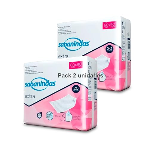 Empapador Sabanindas Extra 60X90 - Pack de 2 Unidades - 40 Unidades en Total