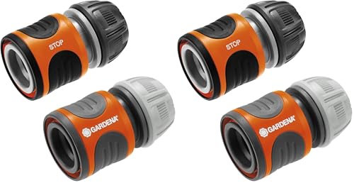 Gardena raccords Rapide aquastop 13 mm (1/2 Pouce) et 15 mm (5/8 Pouce): pour début et Fin de Tuyau, raccord Compatible avec Toutes Les pièces OGS, Anti-UV, antigel...